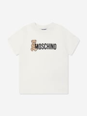 Kids Teddy Bear Logo T-Shirt in Ivory