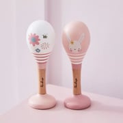 Personalised Pink Wooden Bunny Maracas FSC®