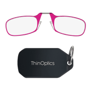 Pink Readers + Black Keychain Case