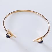 Black CZ Open Cuff Bracelet