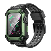 Apple Watch 45mm Armorbox Case with Tempered Glass Screen Protectors  - Dark Green