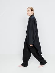 Organic-cotton longline shirt