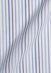 Multi-Blue Pinpoint Poly Stripes