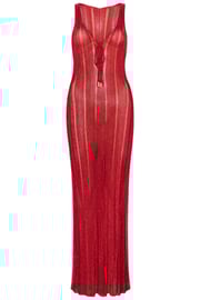 Red Metallic Dress
