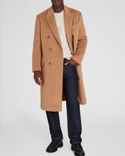 Camel Hair Double-Breasted Topcoat