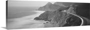 Dusk, Highway 1, Pacific Coast, California, USA Stretched Canvas, Black Floating Frame