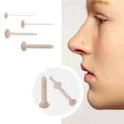 Straight Glass Retainer Flesh Tone Skin Color Gorilla Glass Piercing Retainer