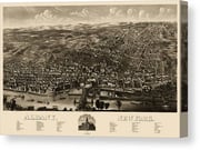Antique Map of Albany New York by H.H. Rowley and Co. - 1879 Canvas Print