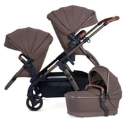 Silver Cross - Wave 3 Complete Stroller (Seat, Bassinet, & Tandem Seat), Caramel