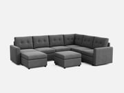 RUBIK III 5 Seats With Corner & 2 Ottomans