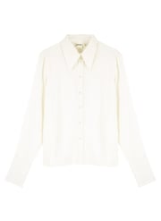 Velma Dagger Collar Blouse - Cream