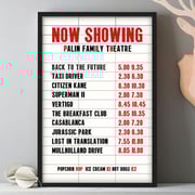 Personalised Favourite Film Cinema Marquee Print