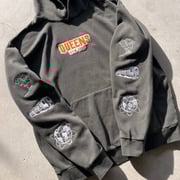 QUEENS NY Vintage Washed hoodie - Embroidered.
