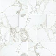 Daltile QuicTile 12 in. x 24 in. Calacatta Marvel Matte Porcelain Locking Floor Tile (9.6 sq. ft. / case)
