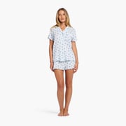 Pointelle Pajama Short Set | Ditsy Blue