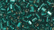 8SD486-HC: Seed Bead Silver Lined Emerald Hex Cut 8/0 8c-917  - - 250 Gram Bags