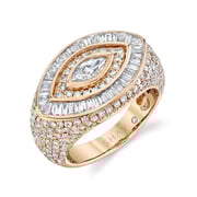 EVIL EYE PAVE MARQUISE PINKY RING
