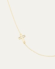 Covet 14kt Gold Diamond Cross Bracelet