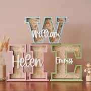 Custom Letter Piggy Bank For Kids, Wooden Coin Bank, Baby Birthday Gifts, Money Banks, 1st Christmas gifts for kids