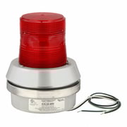 EDWARDS SIGNALING Flashing Light with Horn: 120V AC, 7 3/8 in Overall Ht, 6 in Overall Dia