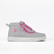 FINAL SALE - Grey/Pink BILLY D|R Short Wrap High Tops