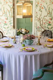 Peacoat Ticking Stripe Tablecloth (Round & Rectangular)