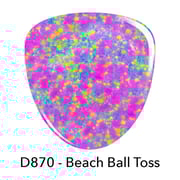 D870 Beach Ball Toss Blue Pink Glitter Dip Powder