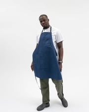 Wrinkle-Free Chef Bib Apron with Adjustable Straps & 2 Pockets