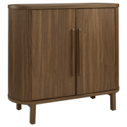 Walnut Veneer Buffet With Two Doors
