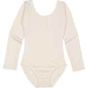 Lined Ivory Cream Toddler & Girls Long Sleeve Ballet Dance Leotard