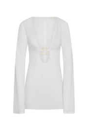 Montego Mini Dress - White Linen