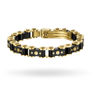 Black & Gold 11.5MM Bicycle Bracelet