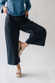 The Corsey Wide Leg Trouser in Dark Navy