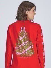 Simply Southern Bow Tree Holiday Long Sleeve T-Shirt
