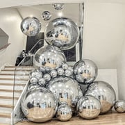 Silver Inflatable Mirror Ball Reusable Big Bubble Balloon