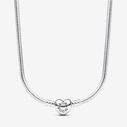 Pandora Moments Heart Clasp Snake Chain Necklace