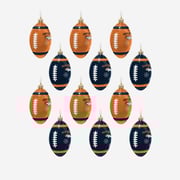 Denver Broncos NFL 12 Pack Football Ornament Set (PREORDER - SHIPS MID SEPTEMBER)
