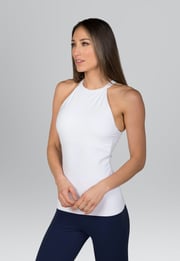 GRACE YOGA HALTER: WHITE