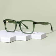 Vickerie Thin Green Glasses in Square Design | Zeelool