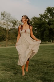 Charming Views Gingham Midi Dress