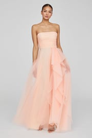 Teresa Strapless Draped Gown
