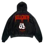 OVERSIZED LUX "ATHLETIC DEPARTMENT" HOODIE - BLACK