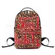 Von Dutch Large Cheetah Print Backpack