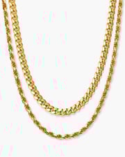 Cuban + Rope Chain Stack