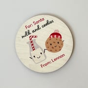 SANTA COASTER -- MILK + COOKIES