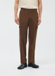 Trentino Tailored Patch Pocket Trouser | Brown