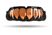 Chrome Rose Gold Fangs (Black)