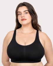 Smooth Seamless Support Wireless Bra - Black Hue