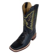 R. Watson Men's Black Sinatra Cowhide Square Toe - FINAL SALE!
