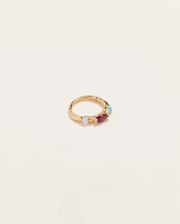 8mm Multi Stone Huggie